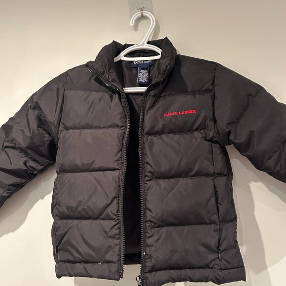 Ralph Lauren Down Puffer Winter Jacket Youth Small Black - Picture 3 of 5